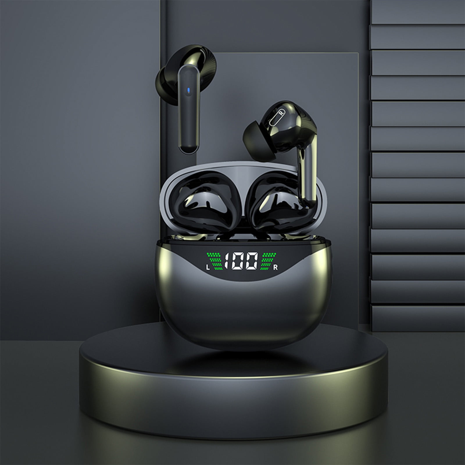 FHBVT True Wireless Bluetooth Earbuds Intelligent Noise Reduction LED ...
