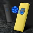 thumbnail image 1 of FHBVT USB Rechargeable Plasma Lighter Fingerprint Induction Windproof Flameless Design LED Battery Indicator Portable Lighter For Candle Incense Camping Patio Outdoor Use Men Women Gift Accessory, 1 of 7