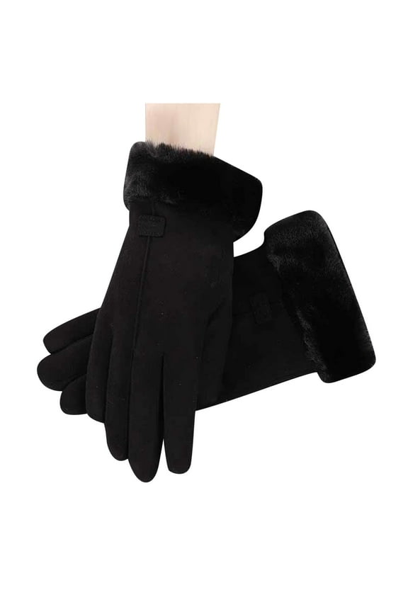 Velvet Warm Gloves for Women Winter Suede Insulated Gloves,Windproof and Thermal for Cycling Running Hiking,Sensitive Touchscreen Gloves,Comfortable Elastic Fit,Ideal for Outdoor Winter Family