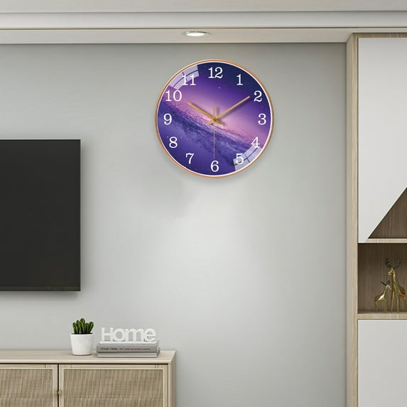 FHBVT Wall Clock, Silent Non-Ticking Quartz Decorative Clock, Easy to Read, 8-Inch, Battery Operated, Modern Multicolor Design, Perfect for Bedroom, Kitchen, Office, or Living Room