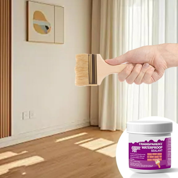 FHBVT Waterproof Sealant Transparent Invisible Sealant Long-Lasting Protection Water Penetration Barrier Multi-Surface Adhesion Home Bathroom Balcony Kitchen Roof Wall Leak Repair Sealant