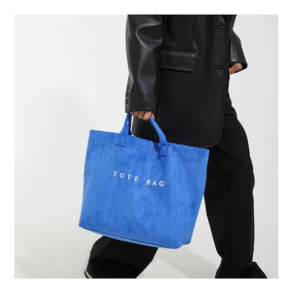 FHBVT Women's Large Capacity Letter Tote Bag Polyester Waterproof Hook-and-Loop Closure for Shopping Work Commuting Christmas Gift Bag for Mini Sets Chocolate Scarves Personalized Trinkets Stylish