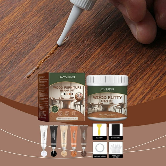 FHBVT Wooden Floor Gaps Filler Seam Sealant for Wood Flooring Beautiful Stitching Color Matching Easy Application for Home Renovation Living Room Bedroom Flooring Repair