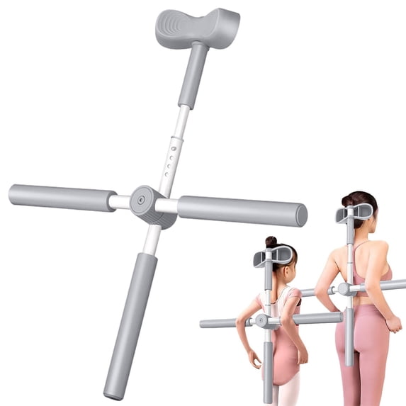 FHBVT Yoga Pilates Stick Adjustable Posture Correction Rod Back Stretching Tool Thickened Stainless Steel Non Slip Foam Handle for Home Gym Yoga Pilates Dance Training Fitness Supplies