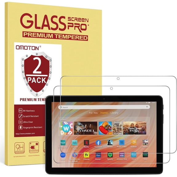 FHDFHD 2 Pack Screen Protector for Amazon Fire HD 10 Tablet (13th/11th Generation, 2023/2021 Released)/Fire HD 10 Plus/10 Kids/Kids Pro All-New 10.1 Inch Tablet, Easy Installation