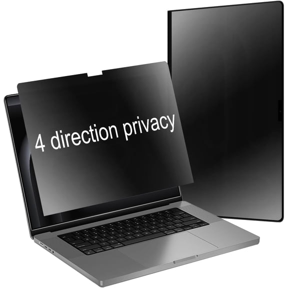 FHDFHD 360 Degree Matte Privacy Screen Protector for MacBook Pro 14 inch (M3, M2, M1, Pro, Max, 2021-2023) Anti-Glare Anti-Spy 4 Sides Anti-Peeping Soft Film