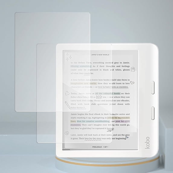 FHDFHD Anti-Glare Matte Screen Protector Designed for 7" Kobo Libra Colour/Libra 2 e-reader (2-Pack) Anti Fingerprint Anti Burst Nano Matte Skin PET Soft Film (Matte)