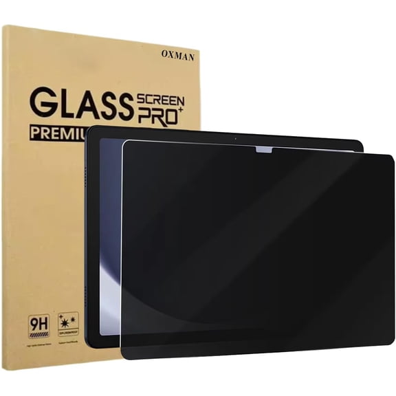 FHDFHD OXMAN Privacy 1 Pack Screen Protector for Samsung Galaxy Tab A9 Plus 11 Inch 2023, Case Friendly Tempered Glass for Samsung Tablet A9 Plus/ A9+ 11'' 5G (SM-X210/X216/X218), transparent