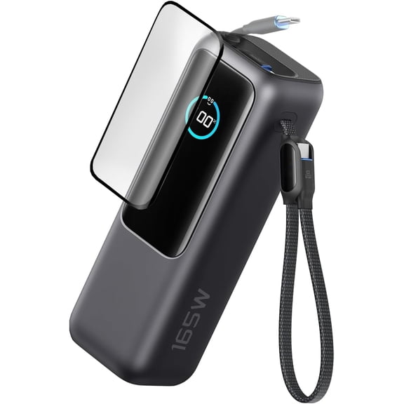 FHDFHD Screen Protector 2-PCS Compatible with Anker Laptop Power Bank (A1695), 9H Hard Glass Protector, Anti-Shatter Full Coverage Film with Precision Curved Edges, Bubbles/Peeling Free