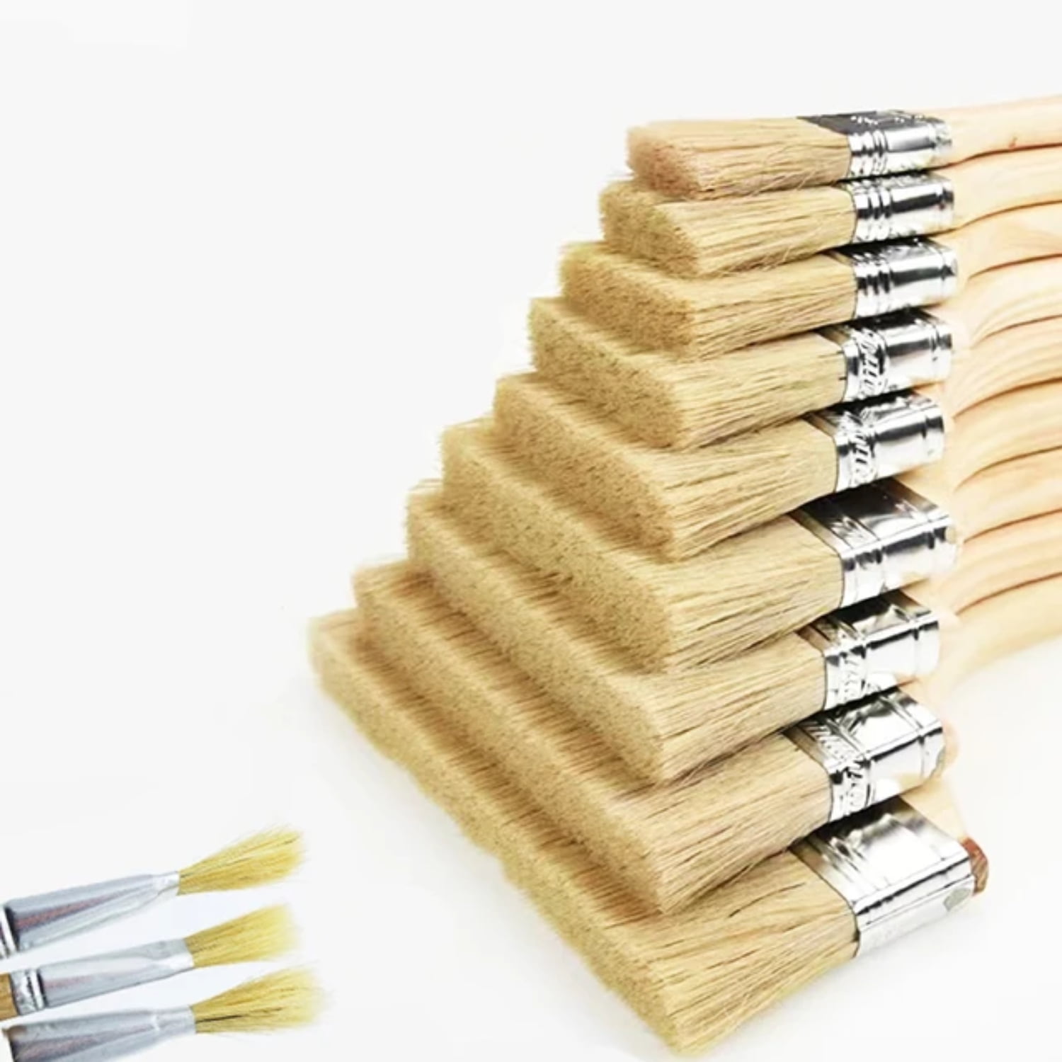 FHESLIN 12Pcs Paint Brushes 18 Inch Art Bristle Stain Brush Household Bristle Paint Brush