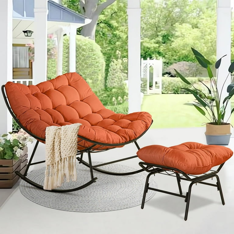 Room Cozy Pod Chair FHFO Patio Rocking Papasan Chair, Outdoor