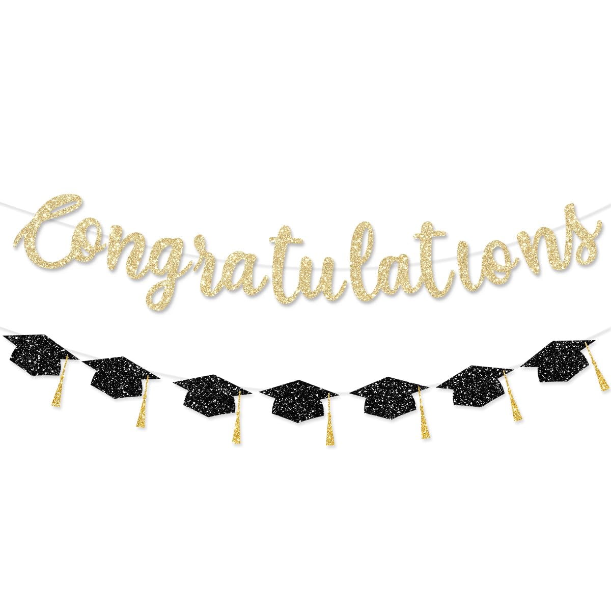 Chemie-Grad-Banner Aus Glitzer – Abschlussdeko Für Chemieingenieur Oder Wissenschaftsparty