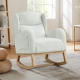 thumbnail image 1 of FFH Rocking Chair for Nursery, Teddy Glider Rocker, Reading Chair, Accent Chair, Ivory, 1 of 9