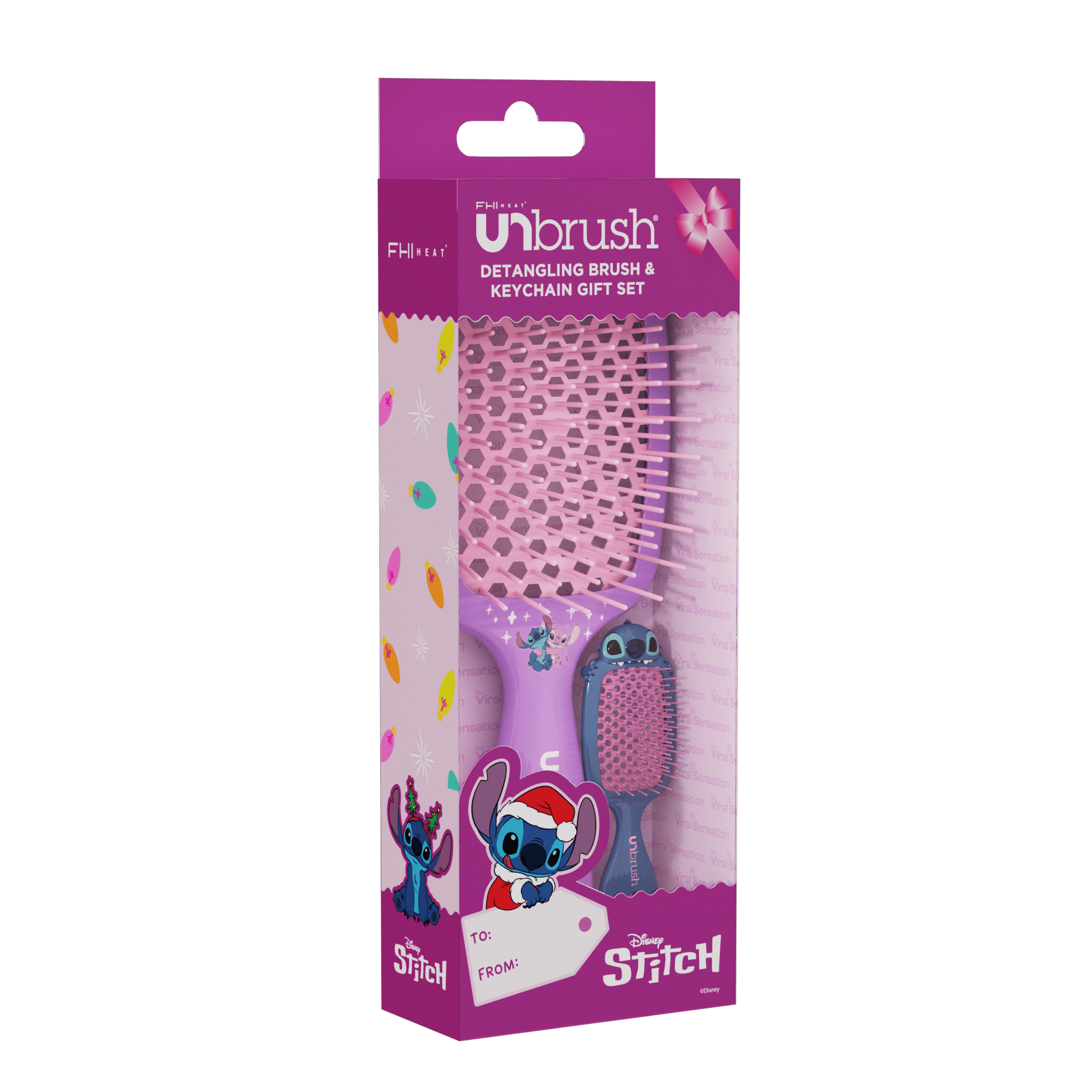 FHI Heat Disney Stitch UNbrush® Gift Set, Detangling for All Hair Types, Purple