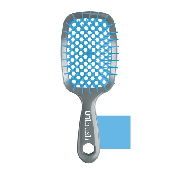 Detangling Hair Brush, Light Blue (Grey Handle)
