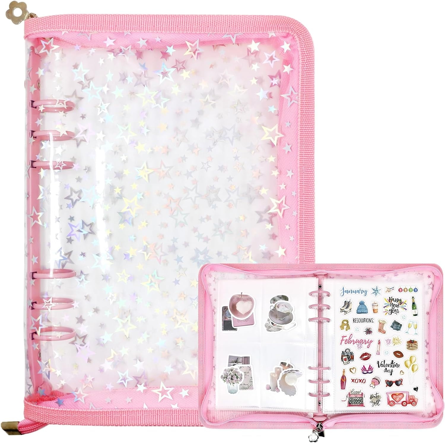 FHK Sticker Organizer Binder - Reusable Sticker Collecting Book Storage ...