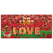 FHKOEGHS Custom Banners And Signs for Business 4x8 entine's Day Garage Door Decoration entine's Day Garage Door Banner Mural
