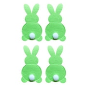 FHKOEGHS round Table en Set Easter Bunny With Tail Cutlery Bag Cutlery Set 4pcs In A Set 5 Colors Yellow Blue Green Purple Pin