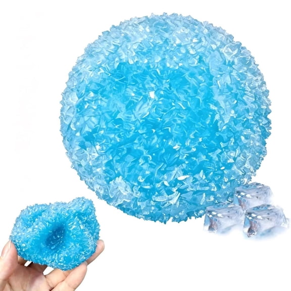 FHLFN717 2026 New Ice Squishies Stress Ball, Crunchy Squishy Stress Ball Squeeze Stress Slushie Squishy,Non-Sticky Slow Rising Squeeze Ball, Ice Skin Fidget Sensory Toys for Relaxing
