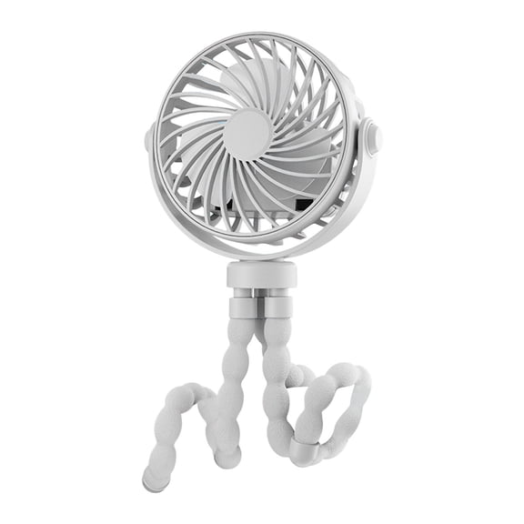 FHLFN717 Portable Stroller Fan, Small Battery Powered Fan w/ 360° Rotation, 3-Speed, Rechargebale Mini Personal Fan, Stroller Accessories Gift for Car Seat, Crib, Bike, Treadmill
