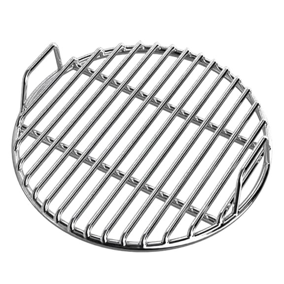 FHLFN717 Round Stainless Steel Grill Grate with Handles, Replacement Cooking Grid for BBQ Grill, Campfire Grill Rack for Outdoor Camping, Heavy Duty Baking Tray for Oven, Easy Clean Mirror Finish