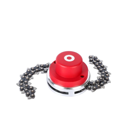 FHLFN717 Weed Eater Replacement Head with Chain Saw Blades, Steel Chain Trimmer Head Attachment, String Trimmer Replacement Head for Grass Cutting
