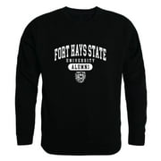 FHSU Fort Hays State University Tigers Alumni Fleece Crewneck Pullover Sweatshirt Black Small