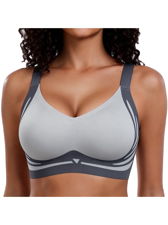Jelly Smoothing Bra Anti Sagging Wireless Push Up Bras for Women No Underwire Full Coverage Bra Seamless Bras for Women