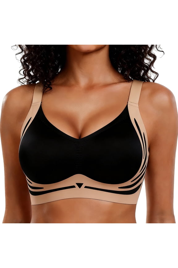 Jelly Smoothing Bra Anti Sagging Wireless Push Up Bras for Women No Underwire Full Coverage Bra Seamless Bras for Women