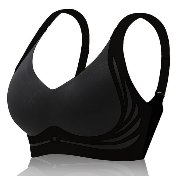 FHTECO Smoothing Bra Anti Sagging Wireless Push Up Bras for Women No Underwire Full Coverage Bra Comfy Bras for Women
