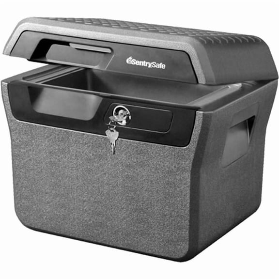 FHW40100 SentrySafe Water & Fire File with Key Lock - Charcoal Gray - 16.62 x 13.81 x 14 in.