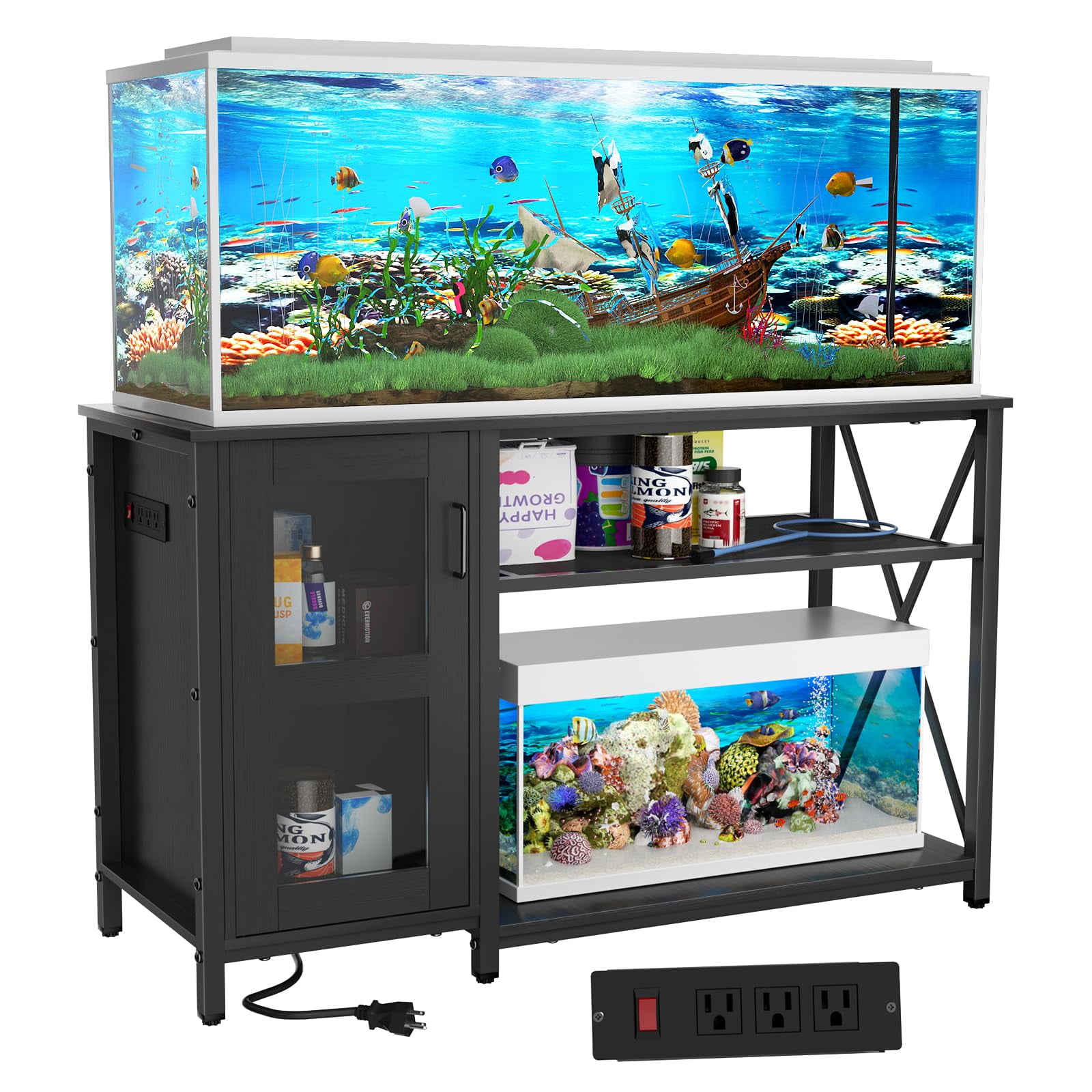 FHWMC Aquarium Stand 5575 Gallon Tank Stand with and Outlets