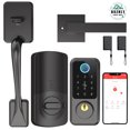 FHWMLC Smart Lock with Front Door Handle Set Keyless Entry Door Lock