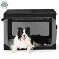 FHWMLL Soft Collapsible Dog Crate 36 Inch Portable Travel Dog Crate