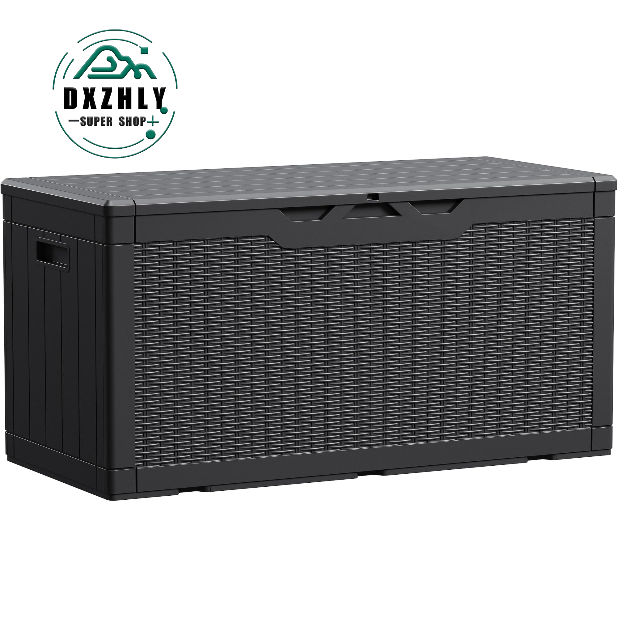 FHWMMGL 100 Gallon Waterproof Large Resin Deck Box Indoor Outdoor