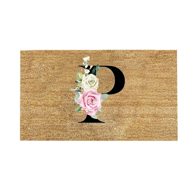FHYNZ Polyester Carpet Personalized Alphabet Doormat for