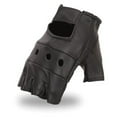 thumbnail image 1 of FI160GL-L-BLK Roadster Motorcycle Leather Gloves for Men, Black - Large, 1 of 1