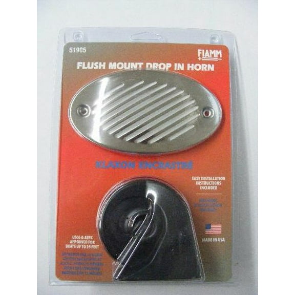 FIAMM 51905 Boat Horn Hidden Water Resistant Liner Stainless Steel Grill Safety