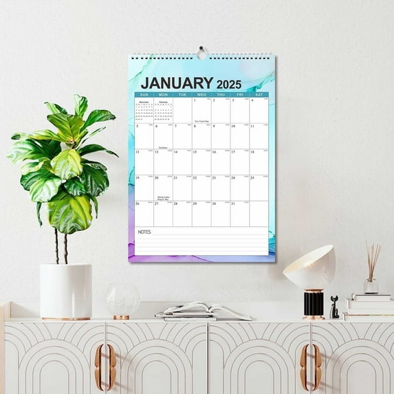 FIAOIRN 2025 Wall Calendar,18-Month Calendar for January 2025- June 2026, Desk/Wall Calendar for Home Office Room Decoration,New Year and Christmas Presents