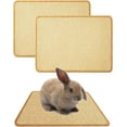 thumbnail image 1 of FIAQUA 2PCS Rabbit Scratch Mat, 16x12in Natural Bunny Scratching Pad, Claw & Teeth Care for Bunnies, Multi-Use Mat for Rabbit Cages - Chew Toy, Bedding, Sleeping & Nesting, 1 of 6