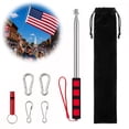 Whistle Section View FIASON 1 Pack 8.2FT Red Black Telescoping Handheld Flag Pole, 10 ...