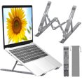 thumbnail image 1 of FIASON 1 Pack Space Gray Adjustable Laptop Stand,Compatible with 9-17" Laptop,7-Levels Ventilated Aluminum Laptop Holder for Desk,Ergonomic Universal Computer Stand with aluminum, metal and Rubber, 1 of 7