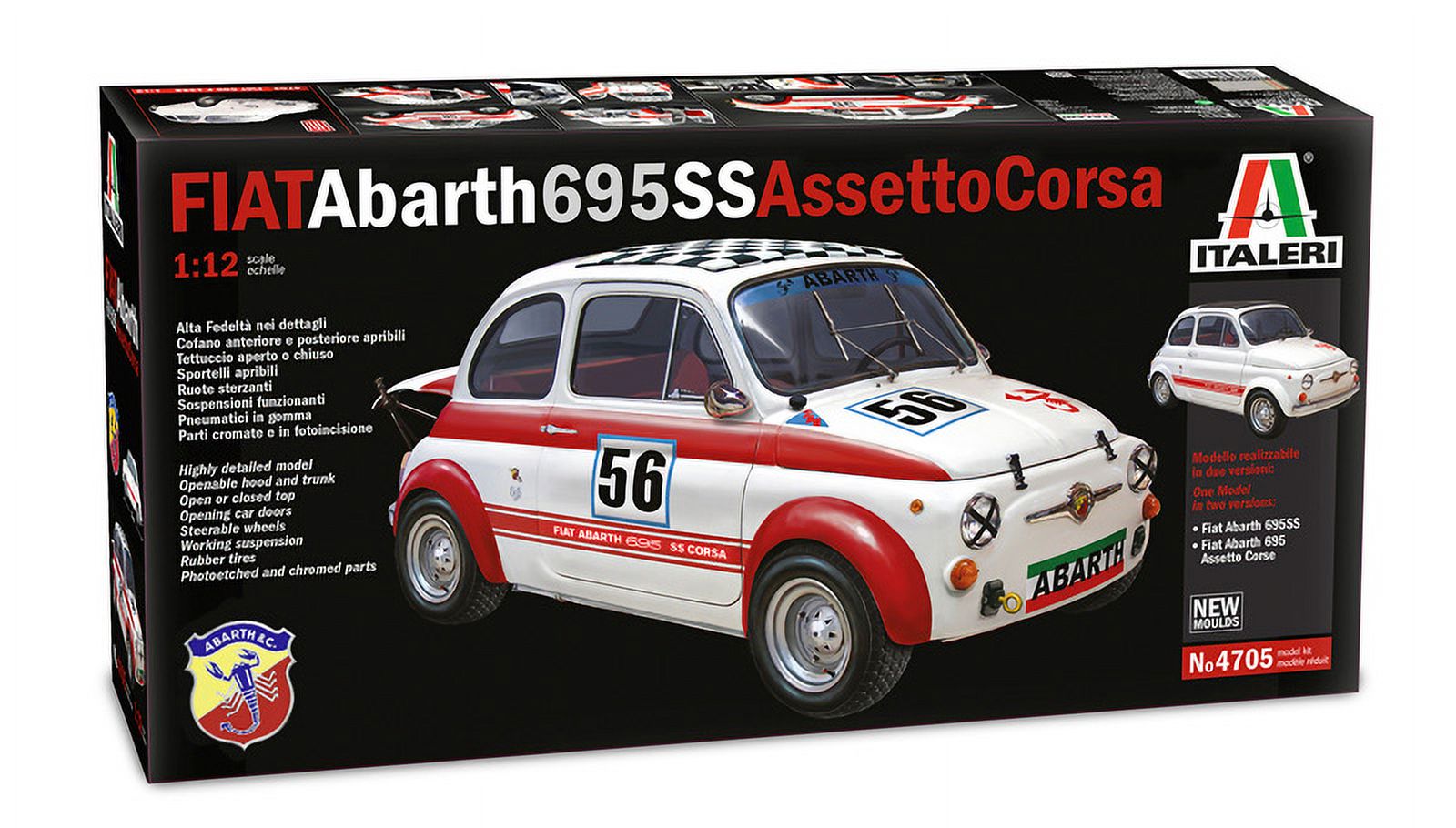 ミニカー HIGH-TECH MODELFiat Abarth Assetto Corsa 1/18 Top Speed Fiat 500 Abarth Assetto Corse Presentation