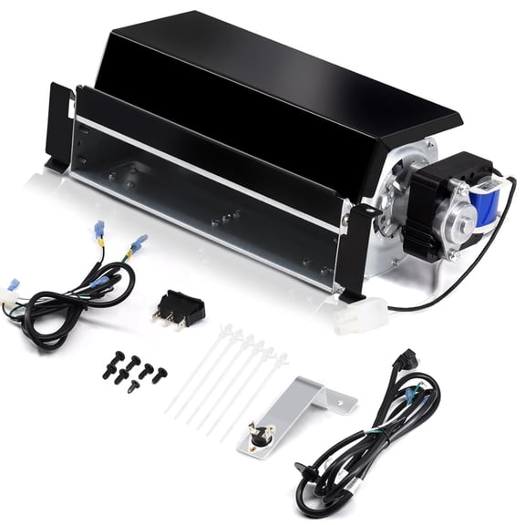 FIB100 Blower for Procom and Duluth Forge Gas Fireplaces, FDF300R, FDI32R, FBD32RT, FBD28T, PC36VFC, PC32VFC Ventless Fireplace. Fan Kit FIB 100 Dual Fuel Fireplace Blower Large Black Silver