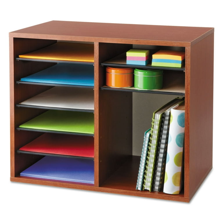 Fiberboard Literature Sorter, 12 Compartments, 19.63 x 11.88 x 16.13, Cherry Fiberboard Literature Sorter, 12 Compartments, 19.63 x 11.88 x 16.13, Cherry