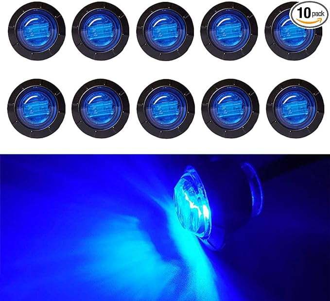 FICBOX 10Pcs 3 4 Inch LED Marker Lights Signal Light 12V For Trailer ficbox-10pcs-3-4-inch-led-marker-lights-signal-light-12v-for-trailer