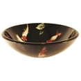 thumbnail image 1 of FICHE Glass Vessel Sink with Koi Fish, 16.5-Inch Diameter, 1 of 1