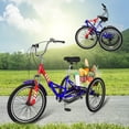 thumbnail image 1 of FICISOG 26-Inch Foldable Adult Tricycle for Women, 7 Speed Adult Folding Trikes with Rear Basket, Carbon Steel 3 Wheel Cruiser Trikes with Double-Wall Wheel Rims for Women Men Seniors, 1 of 8