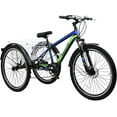 thumbnail image 1 of FICISOG 27.5" Adult Tricycles Cruiser Bike Featuring Disc Brakes, 3 Wheeled 7-Speed Mountain Tricycle Cargo Basket, Unisex, 1 of 7
