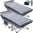 thumbnail image 1 of FICISOG 2PK Oversized XXL Folding Sleeping Cots for Adults, 900lb Loading Double-Layer 1200D, Heavy Duty Guest Bed W/Mattress & Carrying Bag, 1 of 10